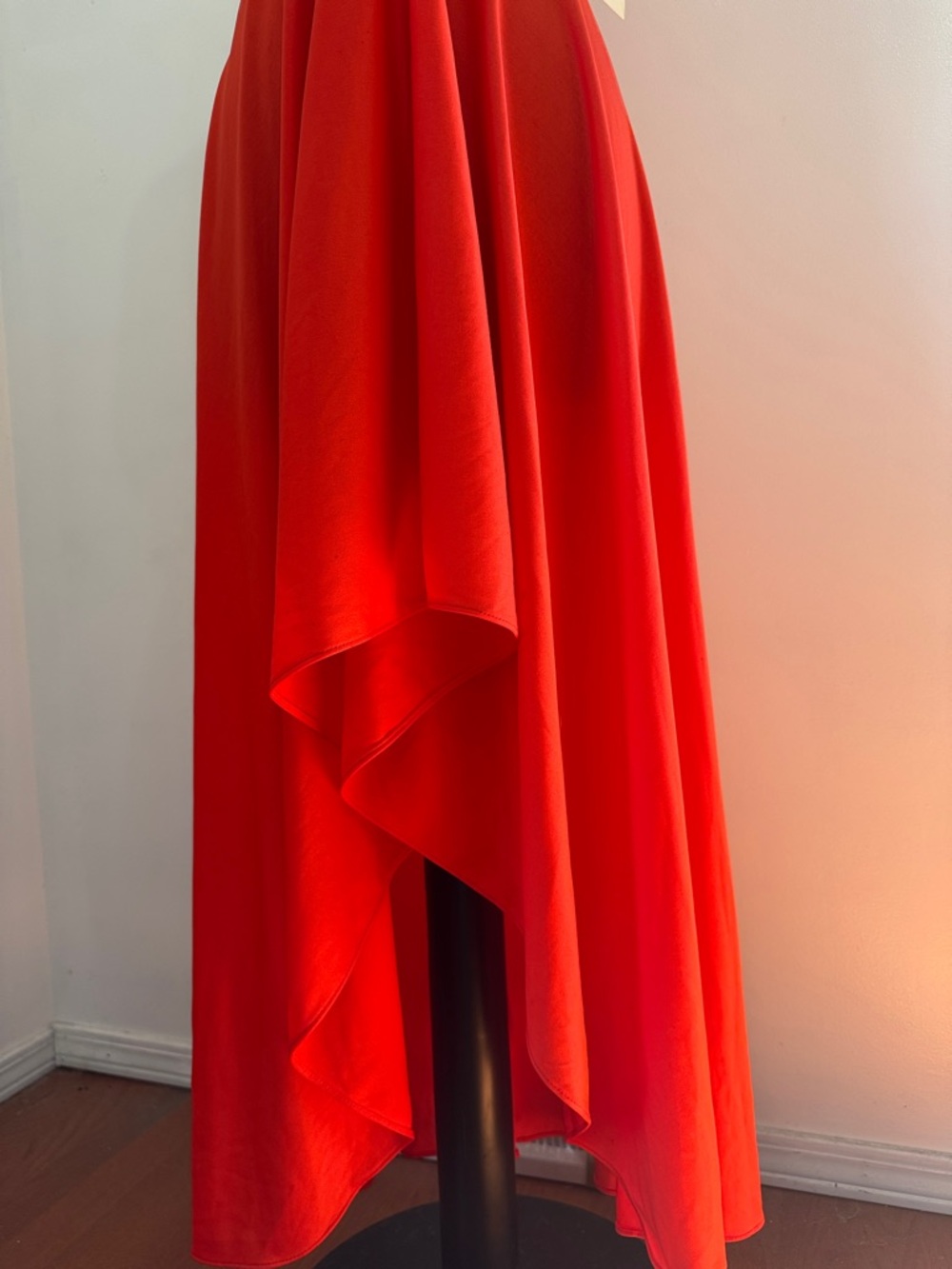 Vintage Orange Halter Maxi Dress with Draped Waist - ILGWU union tag - Picture 4 of 8